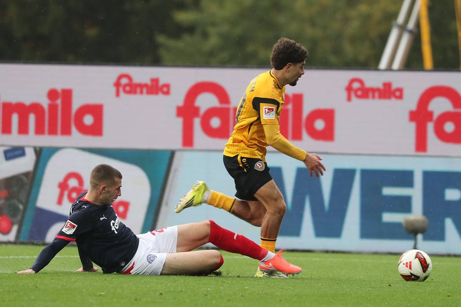 Glasklare Sache: Kiels David Zec (26, l.) holte Ben Bobzien (23) von den Beinen.