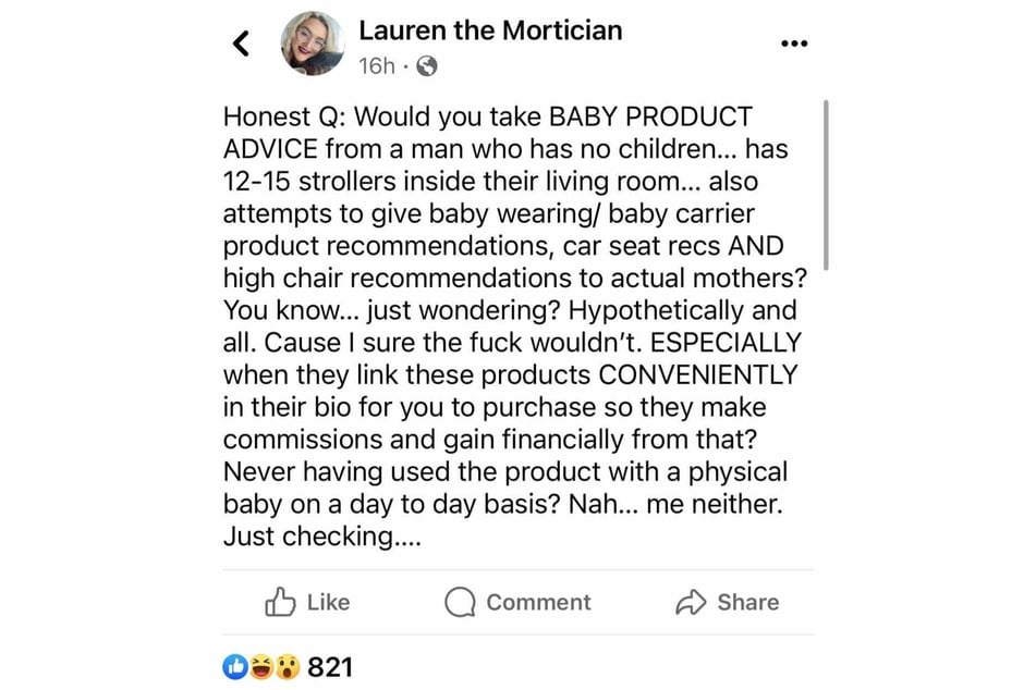 On October 17, however, Lauren posted a "hypothetical" question to Facebook which fans believe was about Grayson.
