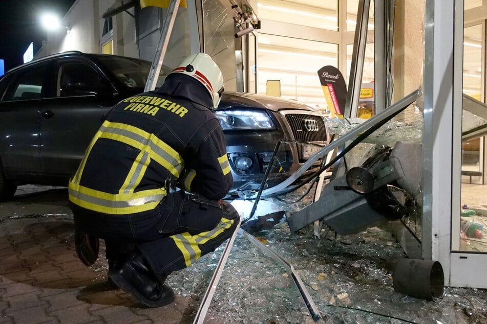 Ein Audi Q5 landete am Mittwochnachmittag in einem Konsum-Markt.