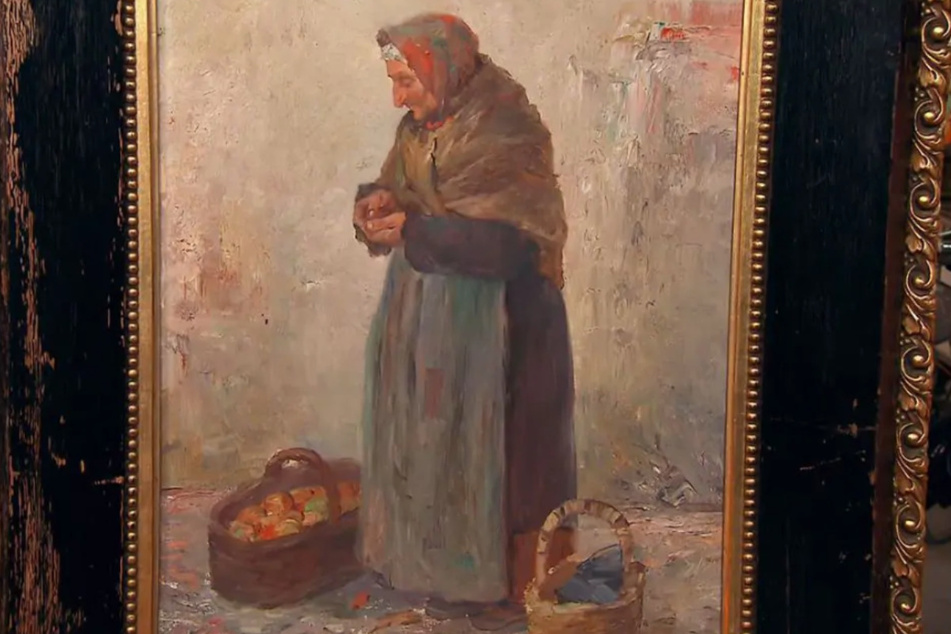 Das rund 130 Jahre alte Gemälde aus dem Pinsel des polnischen Malers Maurycy Trębacz zeigt eine Obstverkäuferin.