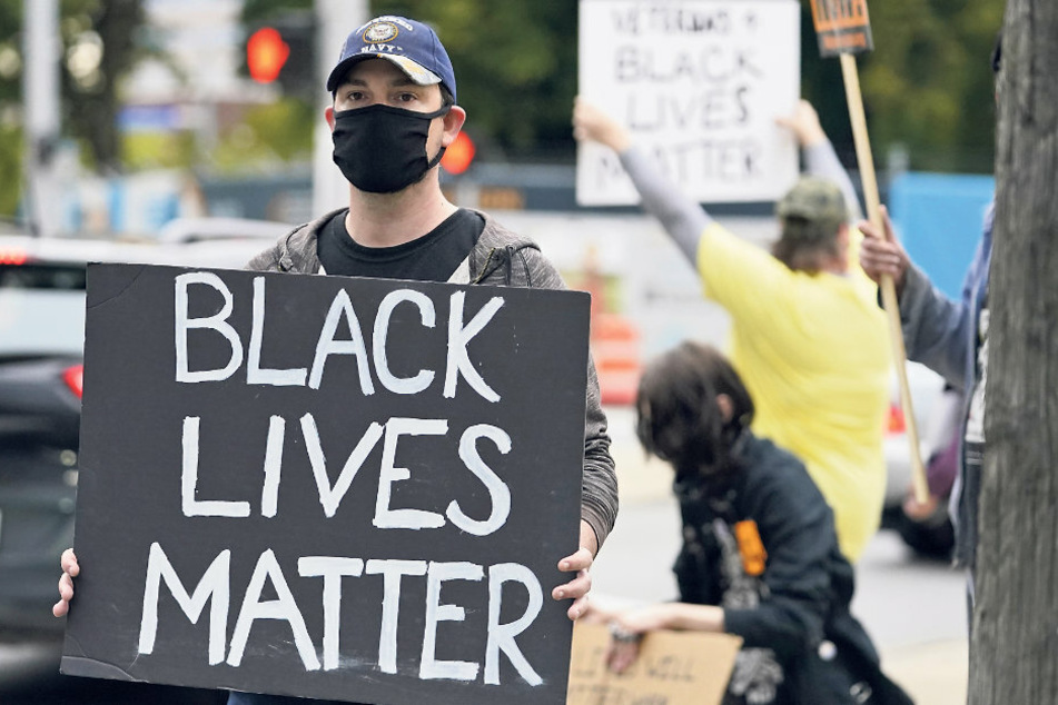 Auch in Columbia demonstrierte die "Black Lives Matter"- Bewegung im Vorfeld der Präsidentschaftsdebatte.