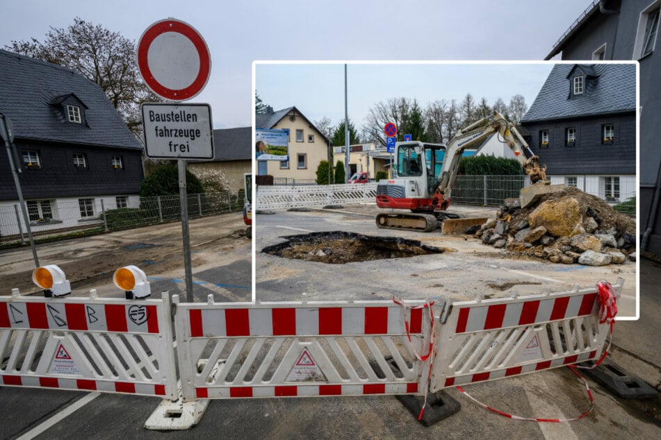 Chemnitz: Umleitung nach Wasserrohrbruch in Chemnitz steht: Zwickauer Straße vorerst voll gesperrt