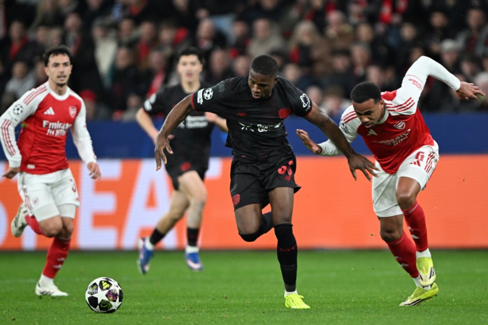 Christian Kofane (2.v.r.) scheint im Duell mit den Gunners offenbar bleibenden Eindruck hinterlassen zu haben.