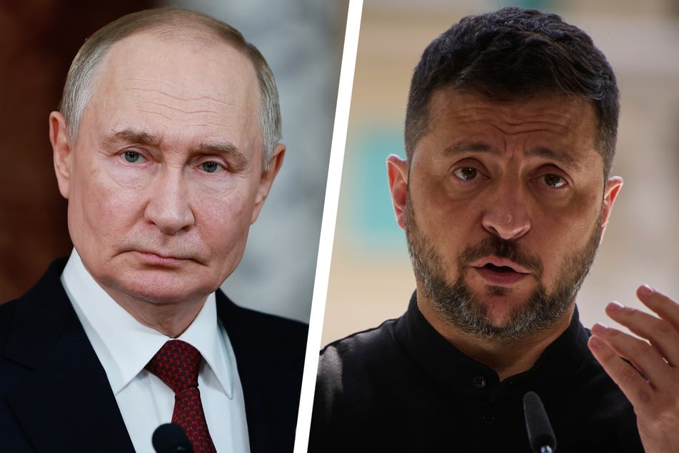 Wolodymyr Selenskyj (48, r.) ist laut seinem Außenminister bereit, direkt mit Kremlchef Wladimir Putin (73) zu verhandeln.