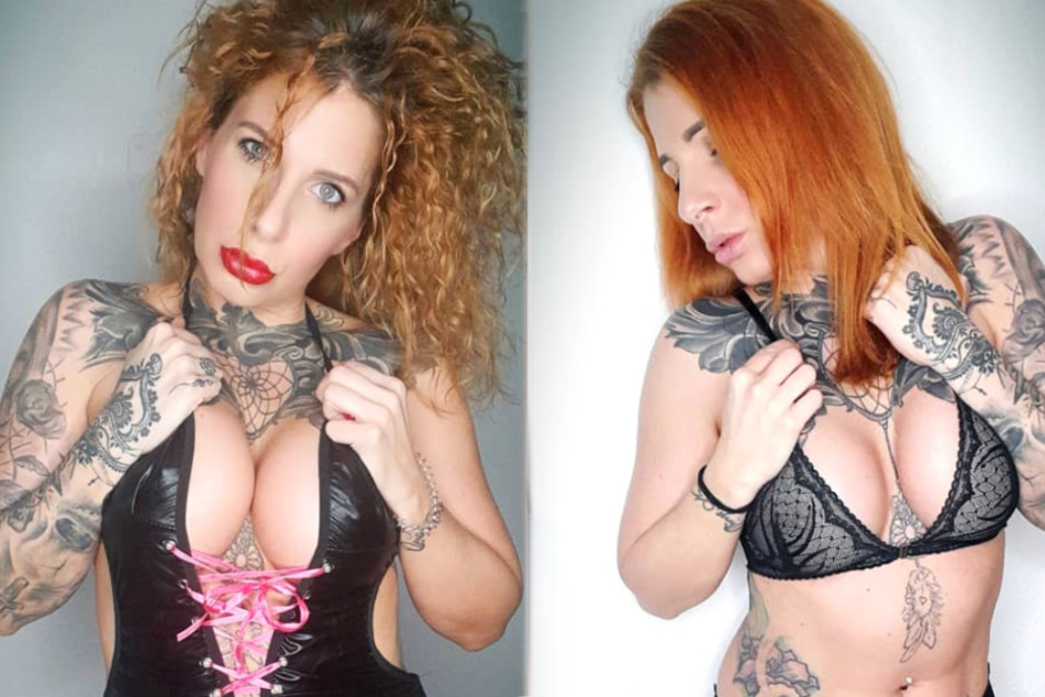 Wie diese Montage zweier Instagram-Screenshots zeigt: Erotik- und Tattoo-Model Samy Fox (39) versteht sich auf das Einnehmen von sexy Posen.