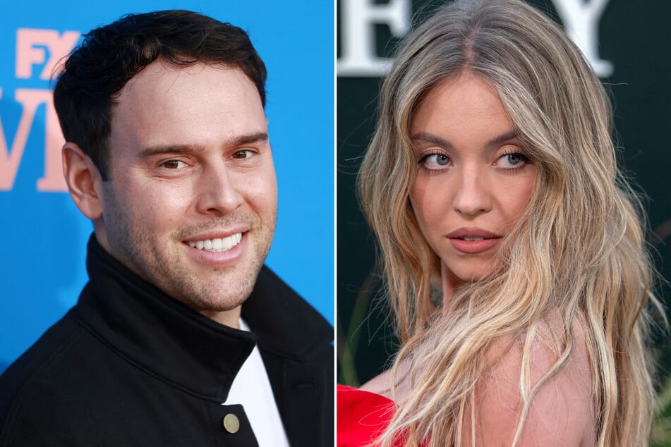 Sydney Sweeney (r.) is rumored to be "casually" dating controversial music executive Scooter Braun.