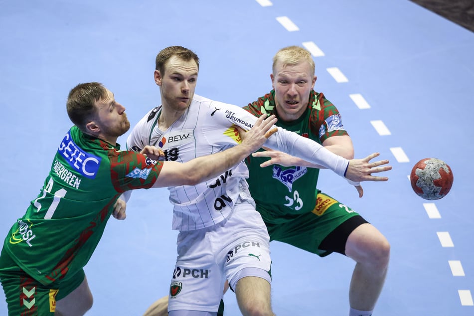 Insgesamt elf Treffer konnte Mathias Gidsel (m., 27) in diesem Spiel beitragen.