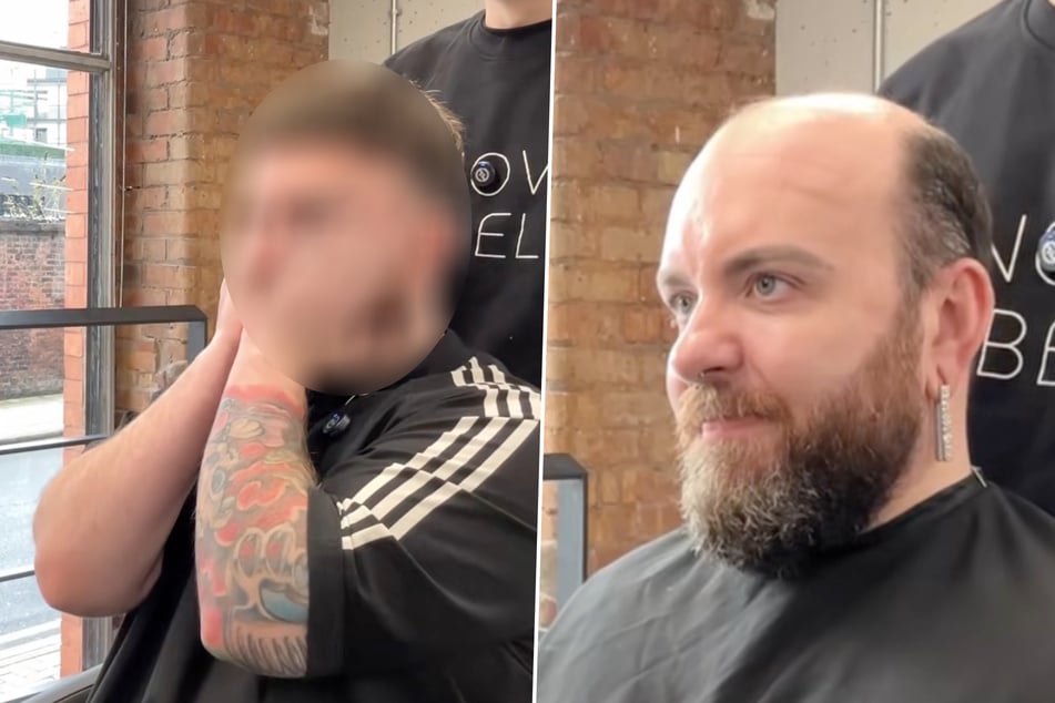 Un hombre con el pelo largo es irreconocible: entonces tiene una idea espontánea.