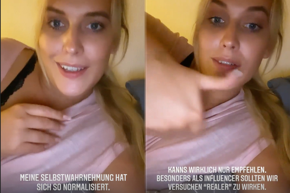 Die Montage zeigt Screenshots zweier Instagram-Storys, die Josimelonie (27) in der Nacht zu Dienstag veröffentlichte.