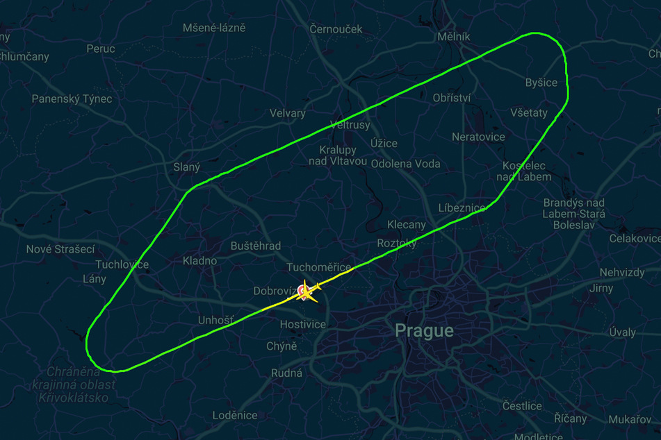 Nach knapp 22 Minuten konnte die Delta-Maschine sicher in Prag landen.