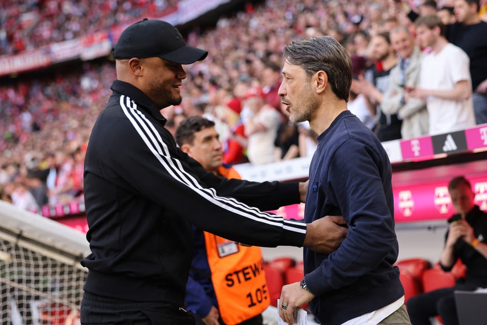 Bayern-Trainer Vincent Kompany (39, l.) und BVB-Coach Niko Kovac (54) trennten sich im letzten Aufeinandertreffen mit einem 2:2-Unentschieden.