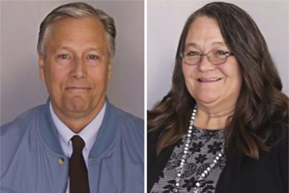 Tom Crosby (l.) and Peggy Judd of Cochise County, Arizona, have been charged after refusing to certify the 2022 election results.