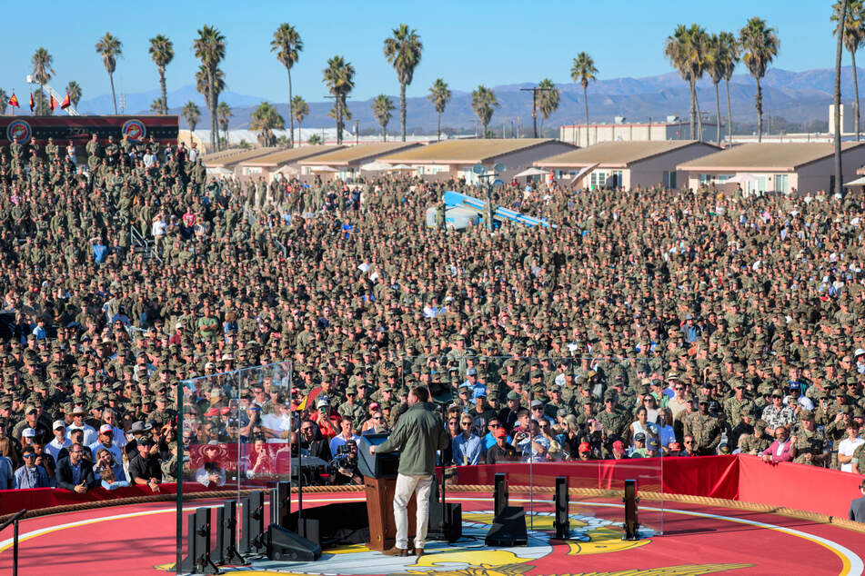 On Saturday, Vice President JD Vance held an anniversary event for the Marine Corps in California as No Kings protests took place across the nation.