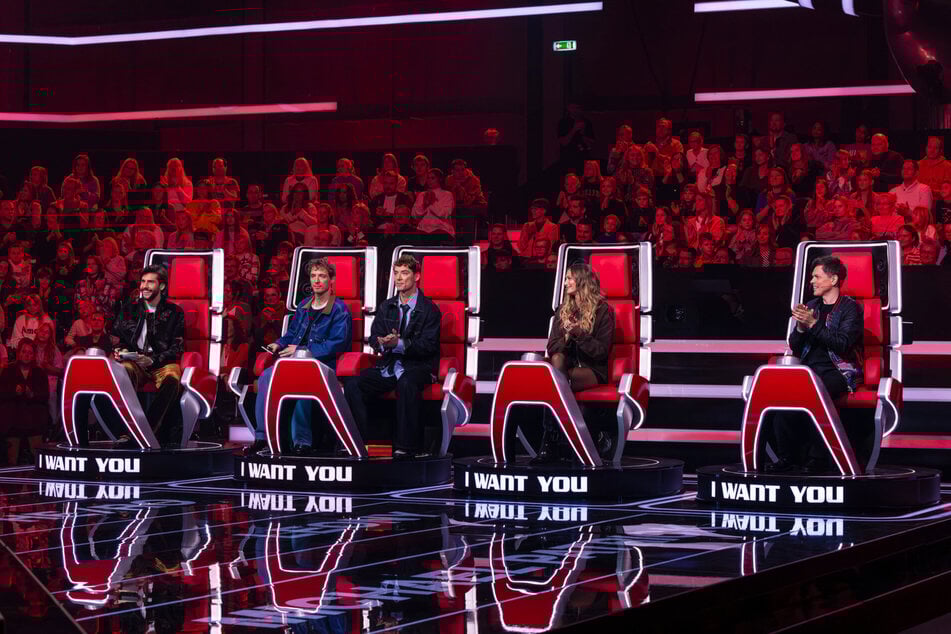 Die "The Voice Kids"-Coaches: Alvaro Soler, Roman und Heiko Lochmann (HE/RO), Leony und Patrick Kelly (v.l.).