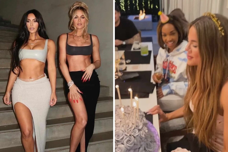 Kim Kardashian (l.) posted for her sister Khloé Kardashian's (r.) birthday on Thursday amid their feud being aired on the latest season of The Kardashians.