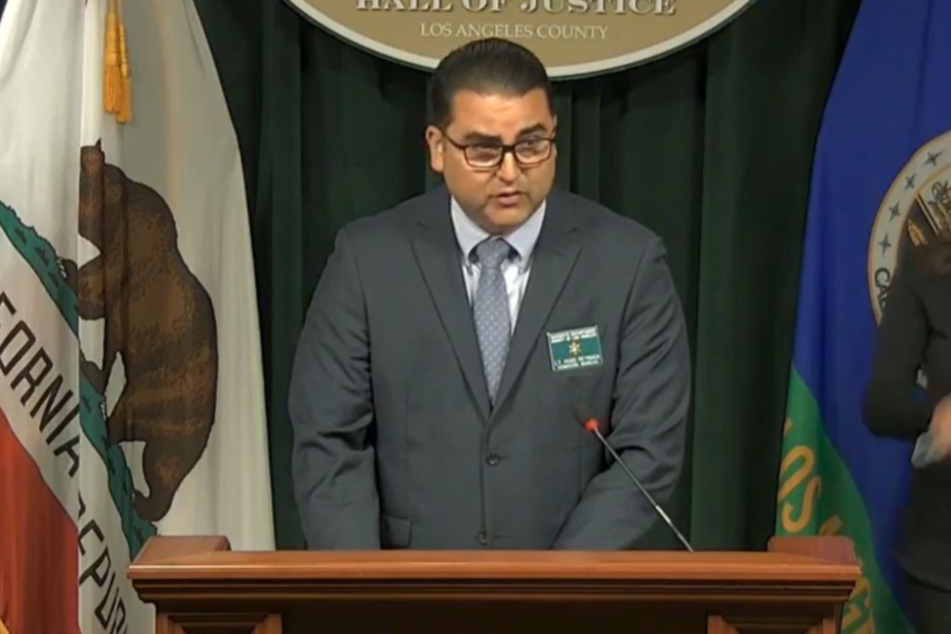 Lieutenant Hugo Reynaga at the press conference on Wednesday.