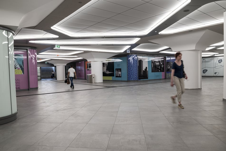 Auf der B-Ebene des Frankfurter Hauptbahnhofs geht es voran.