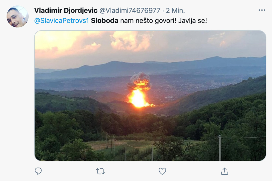 Erneute Explosion in einer Munitionsfabrik in Serbien.
