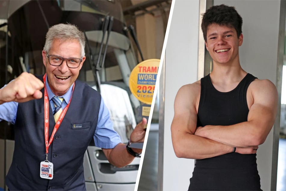 Thomas Langkopf (56, l.) und Adrian Riess (18, r.) aus Leipzig gehören zu den Besten der Welt.