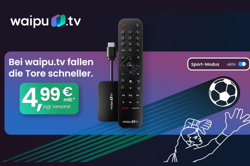 Mit waipu.tv erlebt Ihr ab nur 4,99 Euro pro Monat einen ereignisreichen Fußballsommer 2026.