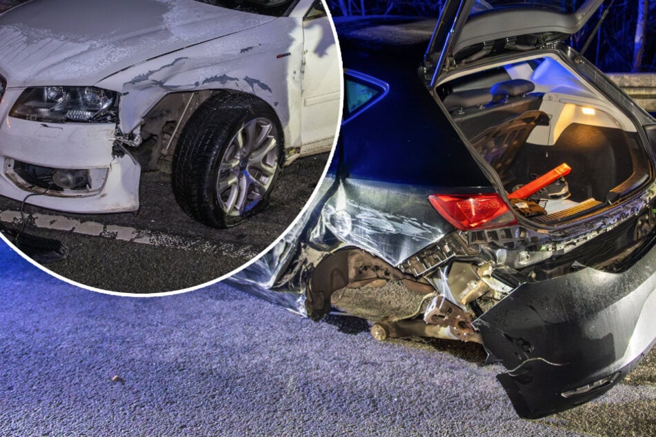 Hinterrad herausgerissen! Heftiger Crash auf Bundesstraße im Erzgebirge