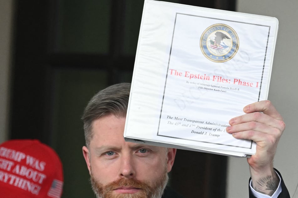 The Trump administration provided right-wing influencers with binders supposedly bearing "The Epstein Files: Phase 1" in February.