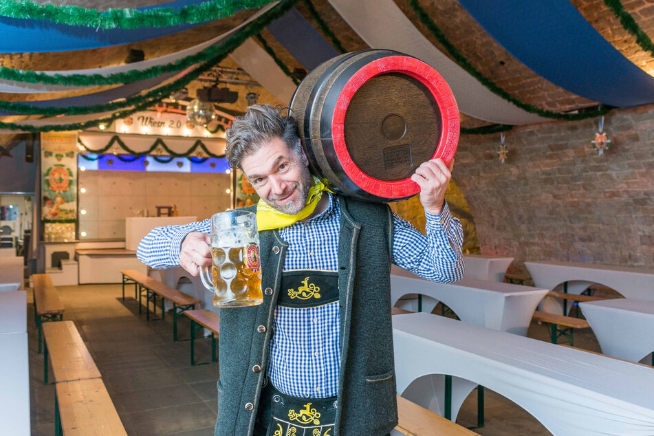 Event-Profi Clemens Lutz (48) feiert im Eventgewölbe Dresden Oktoberfest.
