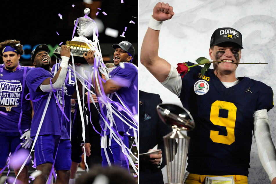 The Washington Huskies will face the Michigan Wolverines in the 2023-24 College Football Playoff Championship Game on January 8.