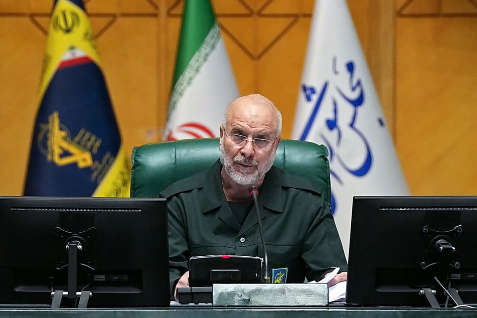 Iran’s Parliament Speaker Mohammad Bagher Ghalibaf, dressed in an IRGC uniform, chairs a session in Tehran on February 1, 2026.