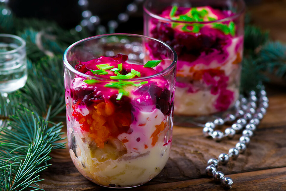 Ob Silvester oder Neujahr: Der Heringssalat ist in Russland ein beliebtes Gericht.