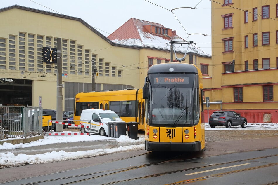 Drei Jahre Umleitung: Die Linie 1 fährt verkürzt nur noch bis zur Waltherstraße und wendet dort im Betriebshof.