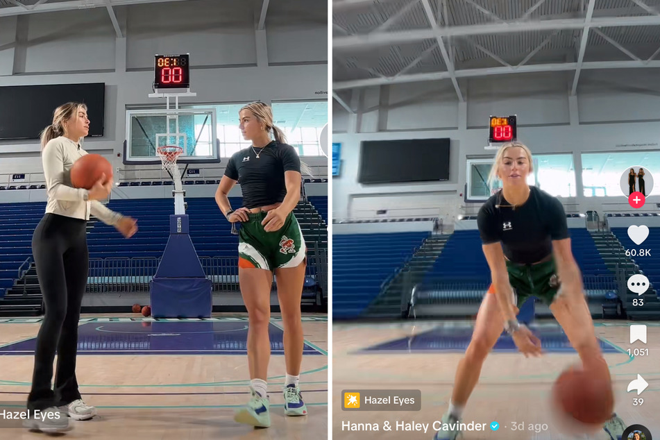 In their latest TikTok sensation, the Cavinder twins brought their A-game to the court for one last hoop showdown together.
