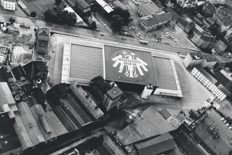 Das Gelände der Binding-Brauerei im Jahr 1957 mit dem damals neu gebauten Sudhaus: 2020 wurde noch das 150-jährige Bestehen gefeiert.