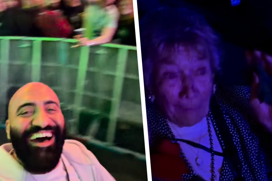 Pfleger Rashid Hamid (32) hatte eine Überraschung für Oma Elli (95) parat.