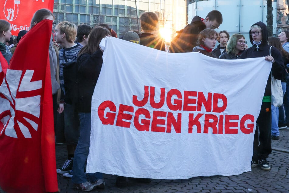 Eine Demo gegen die Wehrpflicht von Anfang März.