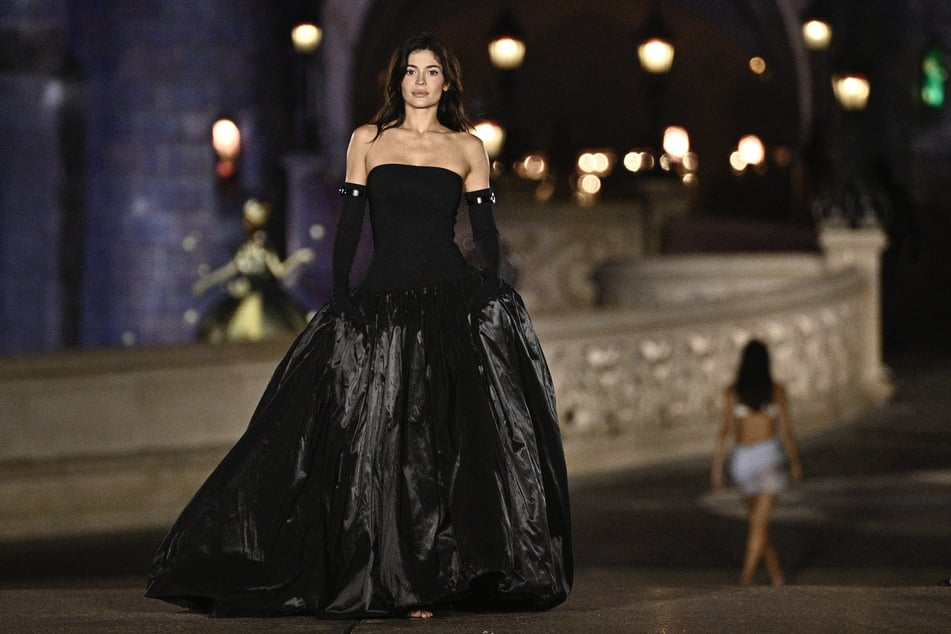 Kylie Jenner stunned in a dramatic ball gown for the Coperni show at Paris Fashion Week.