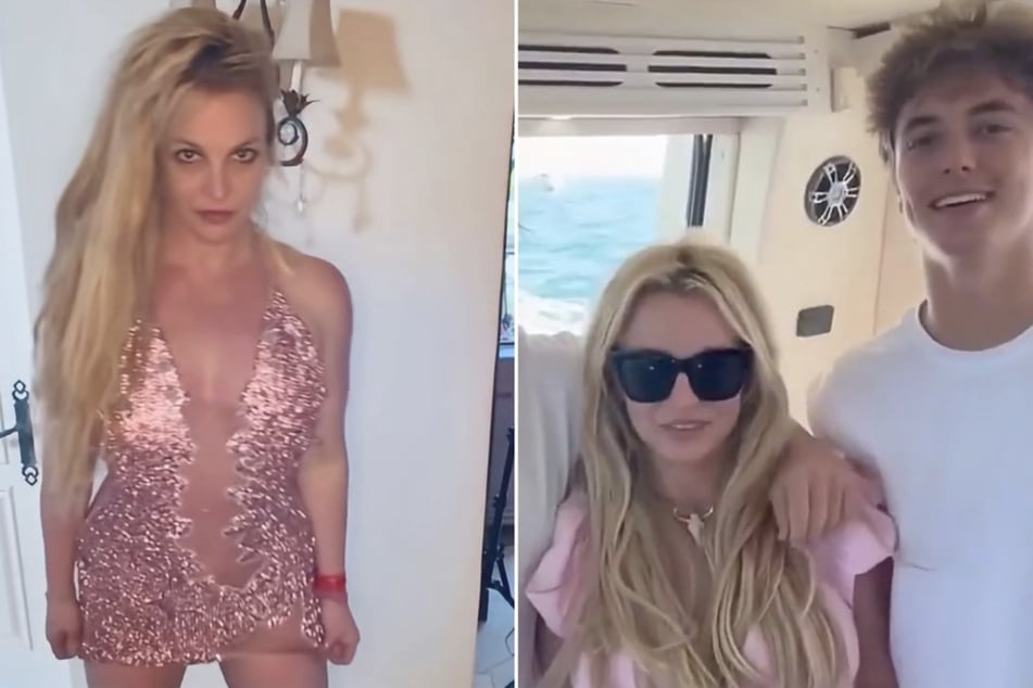 Britney Spears' son Jayden James (r) defended his mom against the online conspiracy theories that she's a clone.