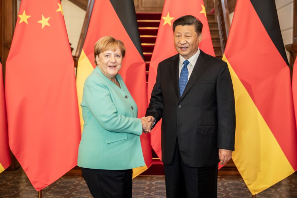 Angela Merkel (CDU) und Xi Jinping, Staatspräsident der Volksrepublik China, hier bei einem Besuch der Bundeskanzlerin in Peking.