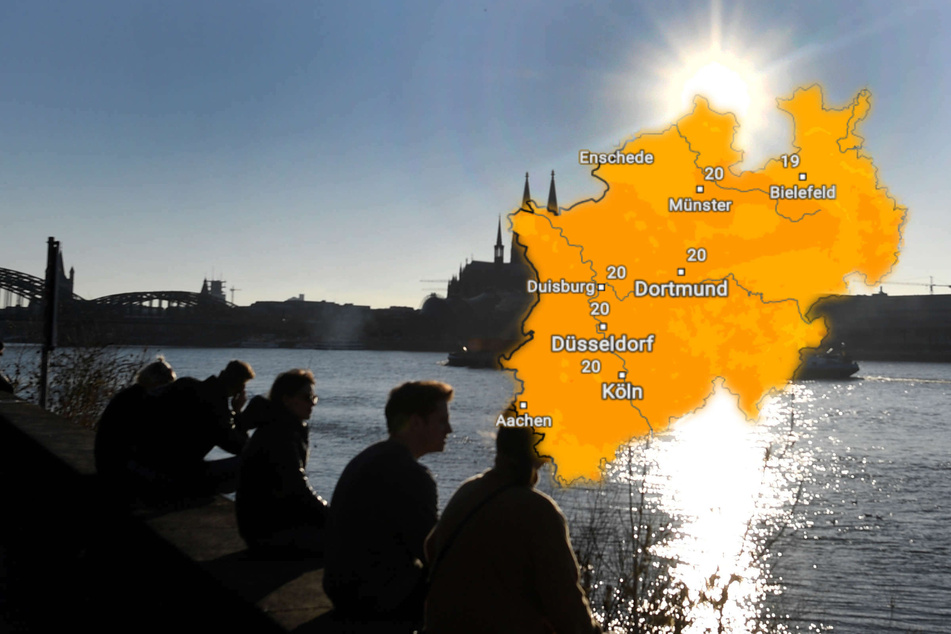 Heiteres Wetter bei warmen Temperaturen in NRW