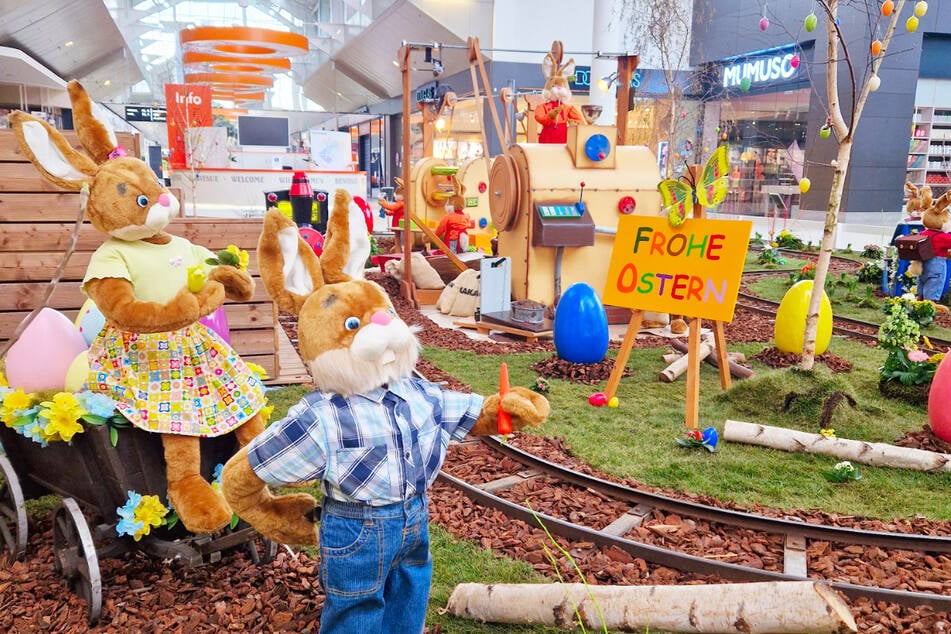 Leipziger Shoppingcenter bekommt Besuch vom Osterhasen
