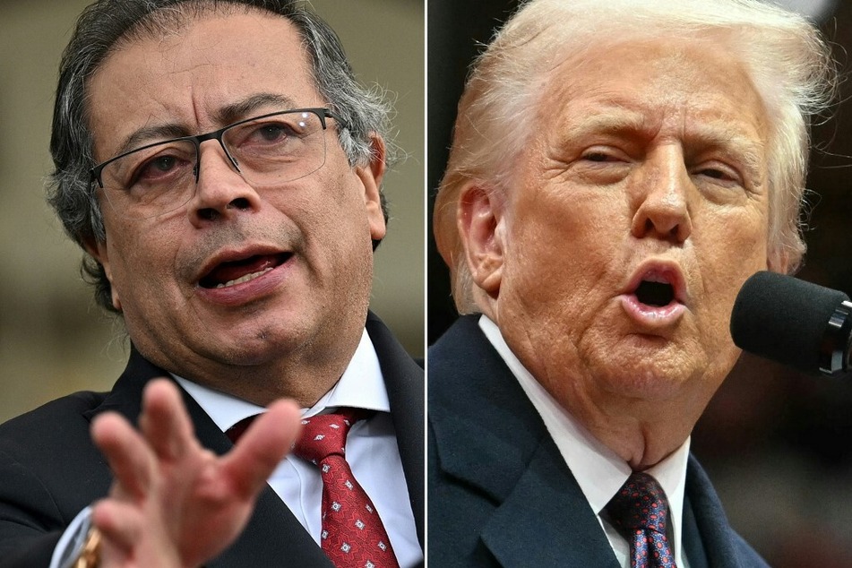 Colombian President Gustavo Petro (l.) slammed the Donald Trump administration for treating Colombian migrants facing deportation like criminals.