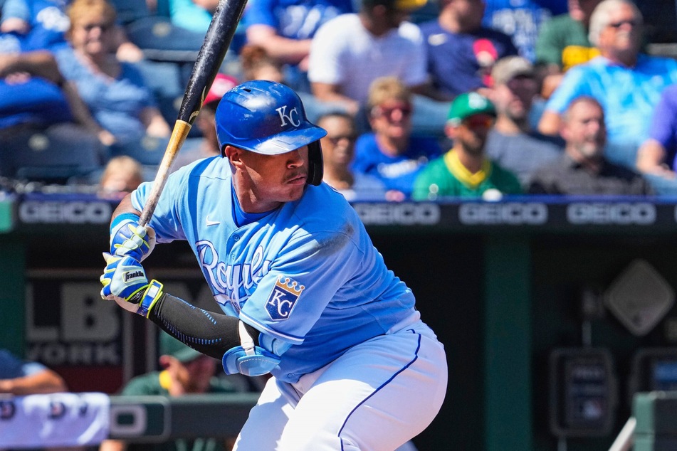 Royals catcher Salvador Perez hit his 46th home run of the season on Monday, a new MLB record.