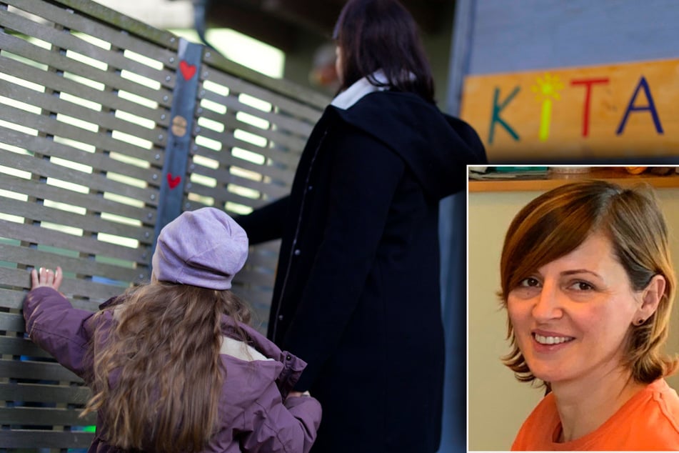 Alexandra R. (39, kleines Bild r.) bringt ihre Pflegetochter in die Kita. Am selben Tag verschwindet sie.