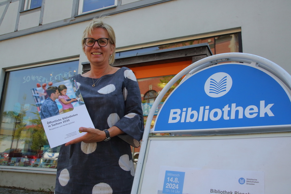 Kulturministerin Barbara Klepsch (59, CDU) stellte am Mittwoch in Dresden ihren Entwicklungsplan für Sachsens Bibliotheken vor.