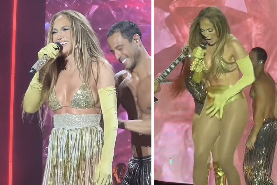 Während ihrer Show rutsche Jennifer Lopez (56) plötzlich der Glitzerrock vom Körper.