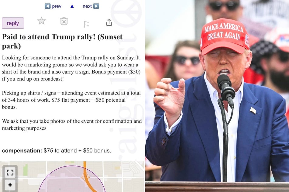 Is Donald Trump paying people to attend his campaign rallies?