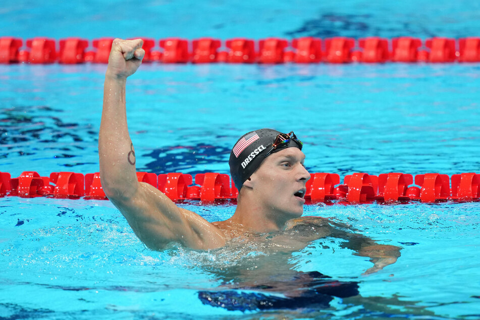 The US' Caeleb Dressel won two more gold medals, making him now only one of five men to win five golds in a single Olympics.