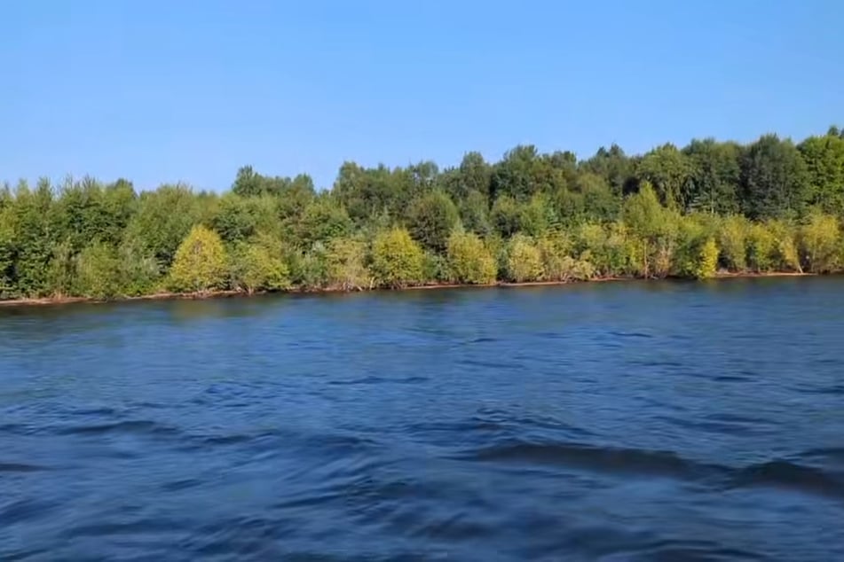 Mitten im Williston-Stausee trieb plötzlich eine bewaldete Insel. Wenig später war sie wieder verschwunden.