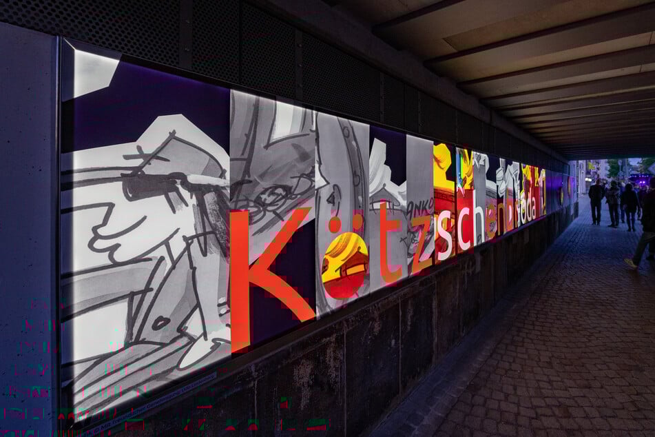 Die collagenhafte Gestaltung der Passage entwarf Künstler Lars Ditscherlein.
