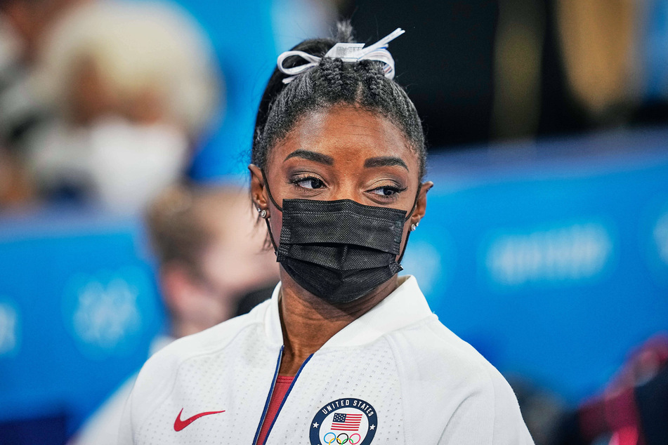 Simone Biles (24) could still compete in the four individual events next week.